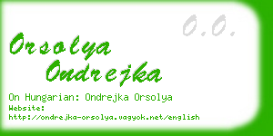 orsolya ondrejka business card